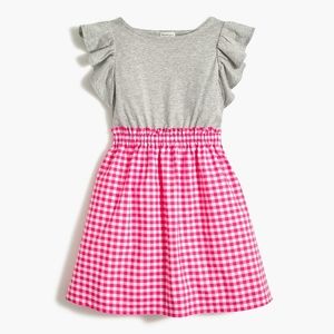 Crewcuts Girl's Pink Gingham Dress in size 4